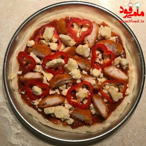 پیتزا مرغ سوخاری